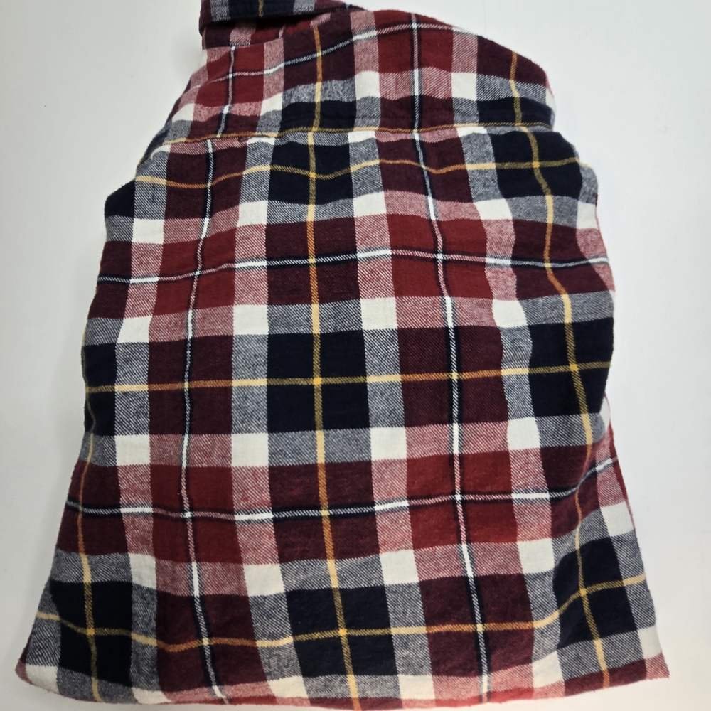 Blue Mountain Men's Plaid Casual Button Down Shirt - Red, Black, White‎